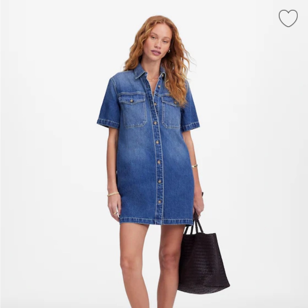 Denim Button-Up Dress